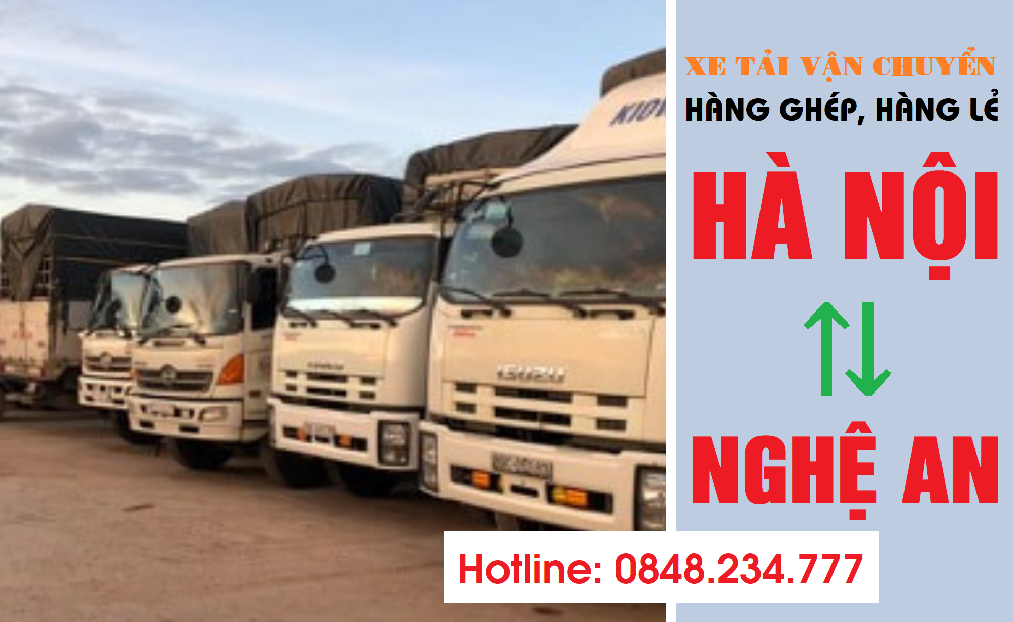 Xe ghép hàng Hà Nội - Nghệ An